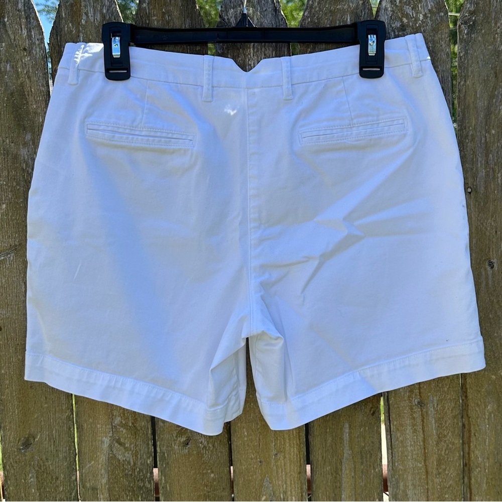 Boden White Stretch Cotton Shorts Women’s Size 8 Chino Casual - Picture 10 of 10